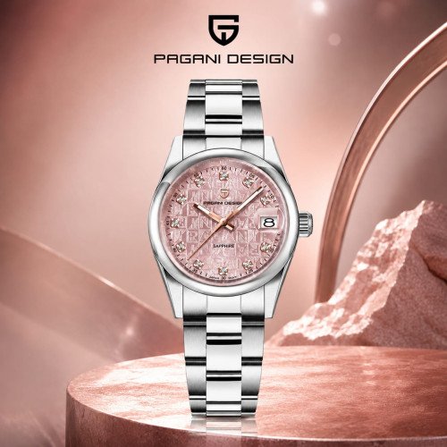 Pagani Design, Women, PD-1794L, B-Silver, D-Pink