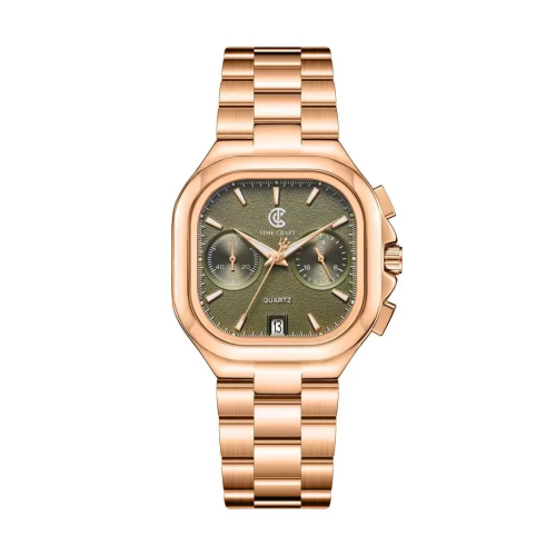 TIME CRAFT, Men, 1619 B-R,Gold, D-Green