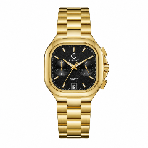 TIME CRAFT, Men, 1619 B-Golden, D-Black