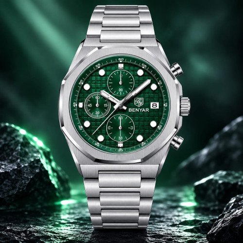 Benyar, Men, BY-5216 B-Silver, D-Green