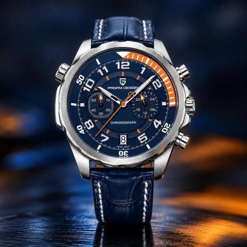 Pagani Design, Men, PD-1811, Strap-Blue, D-Blue