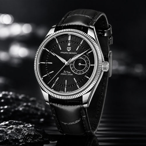 Pagani Design, Men, PD-1689 Strap-Black, D-Black