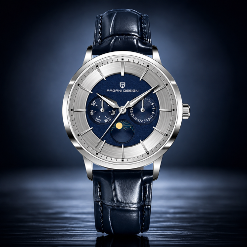 Pagani Design, Men, PD-1795, Strap-Blue, D-Blue