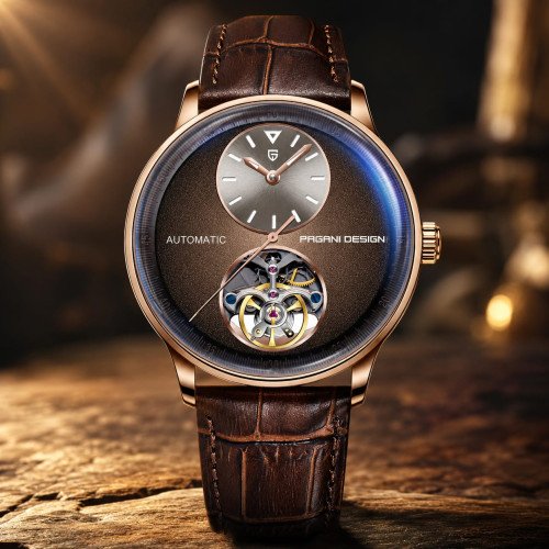 Pagani Design, Men, PD-1796, Strap-Brown, D-Golden Brown